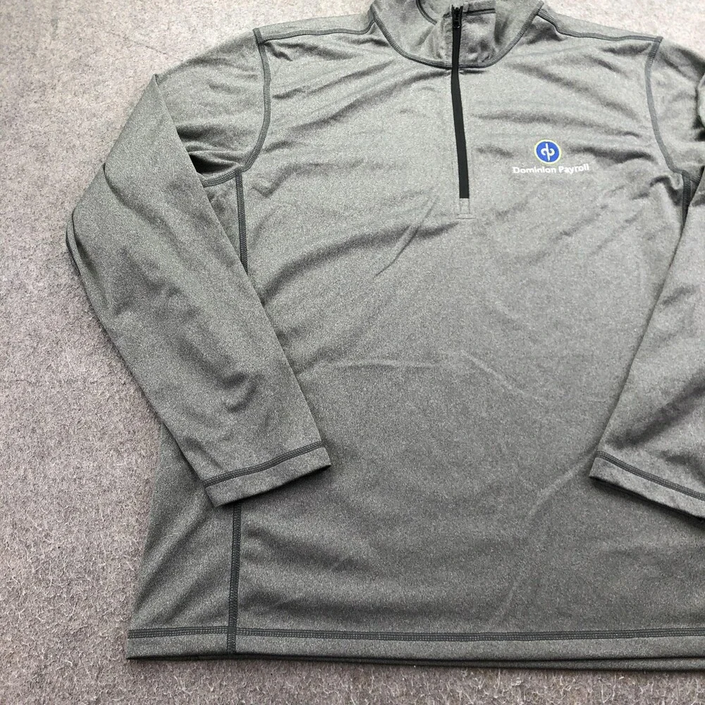 The North Face Pullover Mens XL Gray 1/4 Zip Long Sleeve Top Dominion Payroll